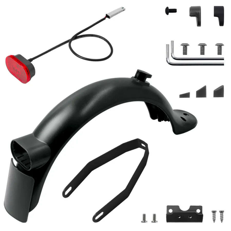 Upgraded Electric Scooter Rear Mudguard Fender Brake Taillight Replacement Accessories Parts for Xiaomi M365 Pro 2 1S sets-WAYBIKER