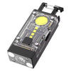 Asafee EDC Mini Flashlight COB Keychain With Battery UV Light Bottle Opener Torch Waterproof Rechargeable Lamp Solar Panel