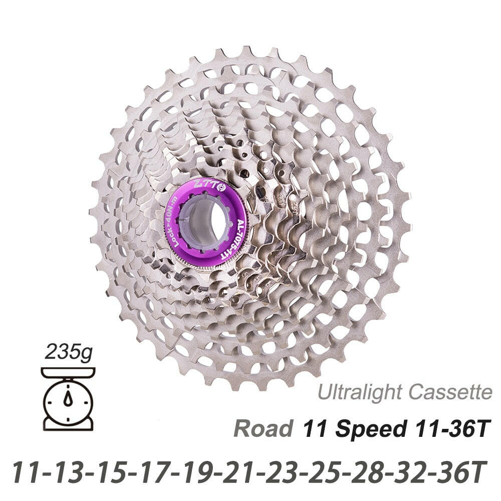 ZTTO Ultralight Road Bike Cassette 11 Speed SLR2 Cassette 11S 11-28T 11-36T Freewheel 11-32/34T 11V K7 CNC Gravel Bike HG System-WAYBIKER