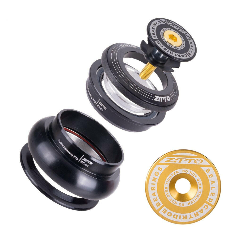 ZTTO 4444T MTB Bike Road Bicycle Headset 44mm ZS44 CNC 1 1/8"-1 1/2" 1.5 Tapered Tube fork Internal Threadless EC44 Headset-WAYBIKER