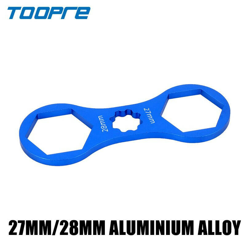 Toopre Bike Suspension Front Fork Cap Wrench Extender Spanner Removal Installation Tool Crank Cap Wrench 8T/12T 24/26mm 27/28mm-WAYBIKER