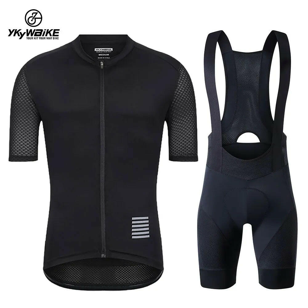 YKYWBIKE 2022 Cycling Jersey Set classic MTB Cycling Bib Shorts Kit Reflective Custom Bike Clothes Bicycle Clothing Maillot