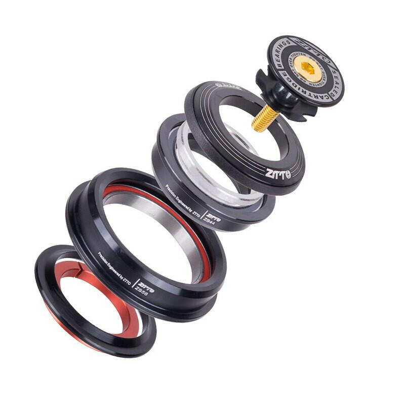 ZTTO Bicycle Internal Headset 44mm 56mm MTB Threadless Sealed Bearing 45 Degree ZS44 ZS56 Tapered Straight Fork Steerer 4456ST-WAYBIKER