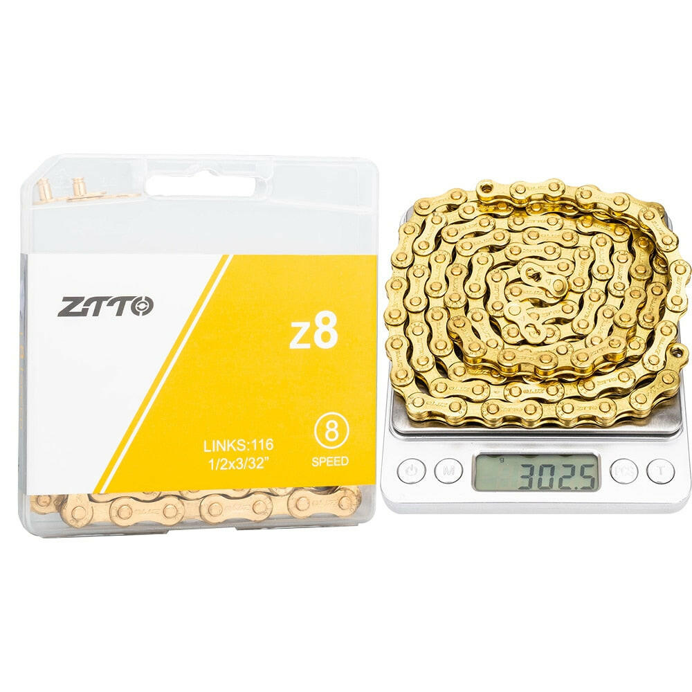 ZTTO ULT Bicycle 8 9 10 Speed Chain 116 Links MTB Road Bike Chains Power Lock High Quality 8S 9v 10v Current Cycling Accessories-WAYBIKER