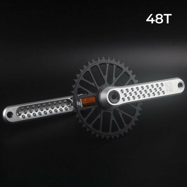 ZEROING Road Folding Bicycle Crankset 10/11/12speed GXP Single Chainring 40/42/44/46/48T With Bracket Bottom BSA For Gravel Bike-WAYBIKER