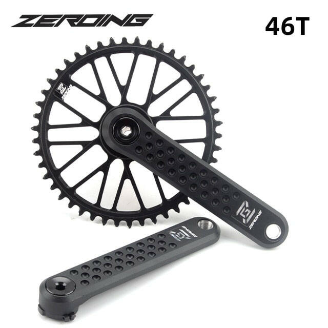 ZEROING Road Folding Bicycle Crankset 10/11/12speed GXP Single Chainring 40/42/44/46/48T With Bracket Bottom BSA For Gravel Bike-WAYBIKER