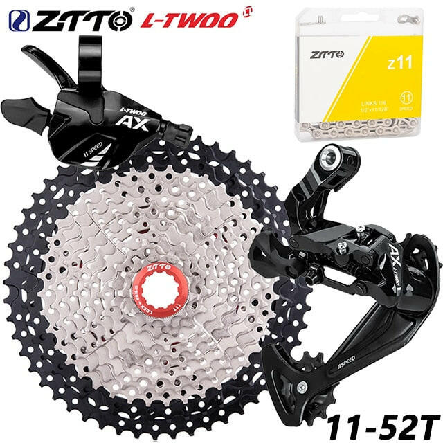 ZTTO MTB Bike 11 Speed Group set 1X11 Shift Lever Rear Derailleur 11V Chain Current 11V50T 52T Cassette MTB Sprocket K7 Flywheel-WAYBIKER