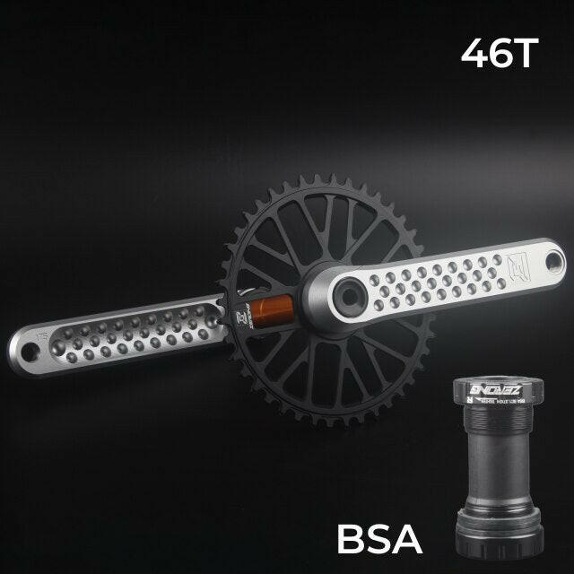 ZEROING Road Folding Bicycle Crankset 10/11/12speed GXP Single Chainring 40/42/44/46/48T With Bracket Bottom BSA For Gravel Bike-WAYBIKER