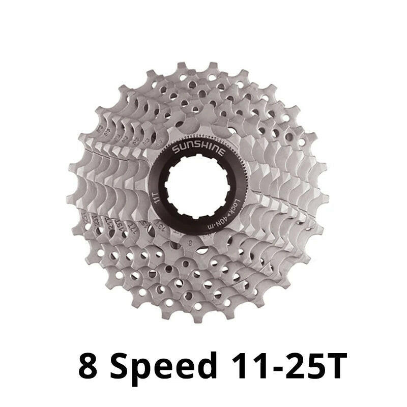 Sunshine 8 Speed Freewheel Cassette 11-25T/28T/32T/40T /42T Compatible HG Freehub for MTB Mountain Bicycle 8V Bike Parts-WAYBIKER