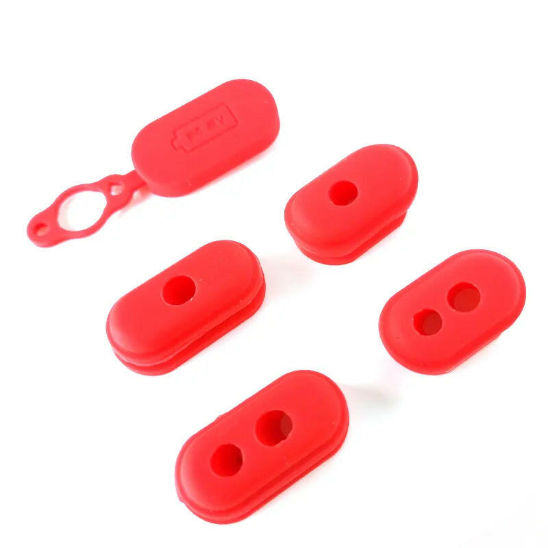 Charging Port Dust Plug Rubber Case For Xiaomi M365 Pro 1S Electric Scooter Brake line Hole Cover Replacement Parts Black Red-WAYBIKER