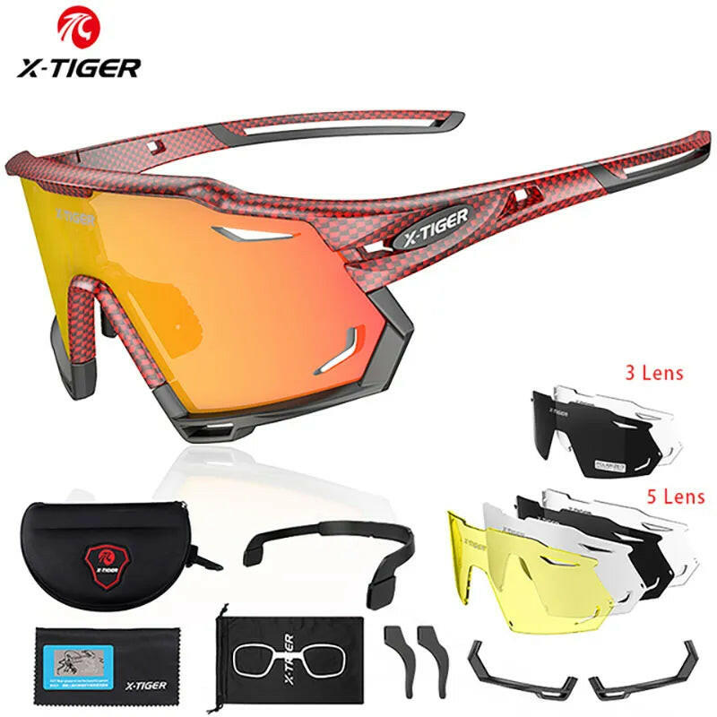 X-TIGER Cycling Sunglasses UV400 Protect Cycling Glasses Sports Polarized Men Bicycle Sunglasses MTB Racing Bike Glasses Eyewear-WAYBIKER