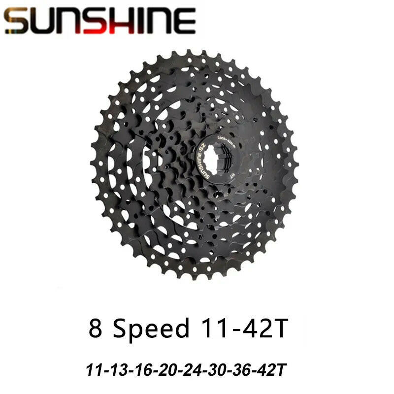 SUNSHINE Black Cassette 8S 9S 10S 11S 12S MTB Bike Road Bicycle Freewheel 11V 12V 42/46/50T 52T for M5100 M6100 SRAM HG Hub-WAYBIKER