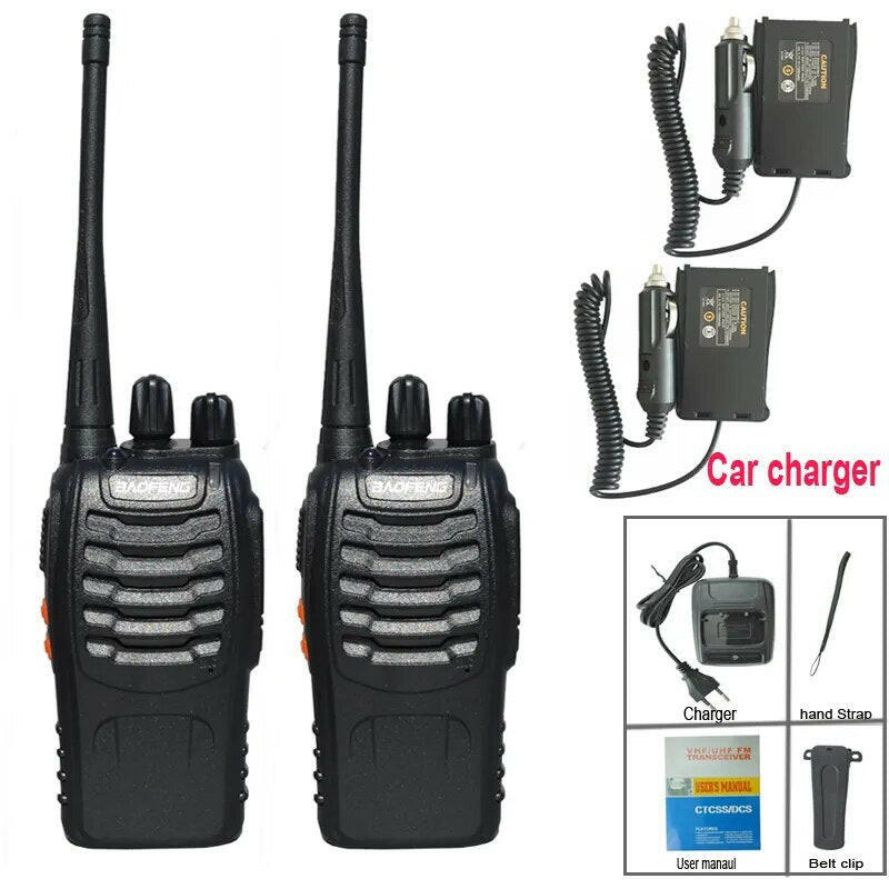 2Pcs/Lot Baofeng BF-888S Walkie Talkie Two-way Radio Set BF 888s UHF 400-470MHz 16CH Walkie-talkie Radios Transceiver-WAYBIKER