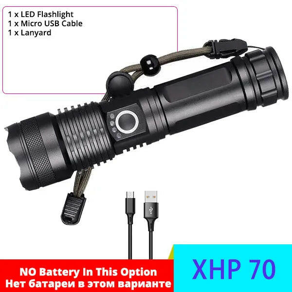 Super XHP120 Powerful Led Flashlight XHP90 High Power Torch Light Rechargeable Tactical Flashlight 18650 Usb Camping Lamp-WAYBIKER