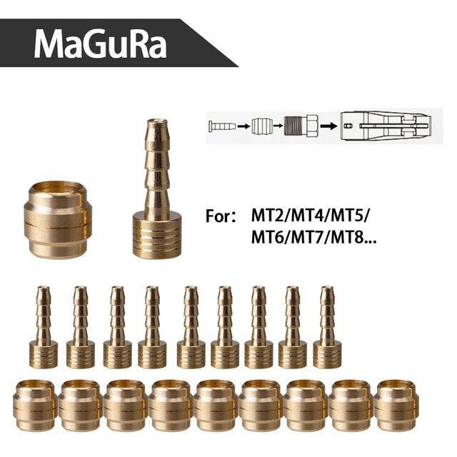 ZTTO 10Pcs MTB Bike Oil Brake Olive Head Oil Pin Hydraulic Disc Brake Oil Needle Brass Bushings For BH90 BH59 MAGuraTekRO Parts-WAYBIKER