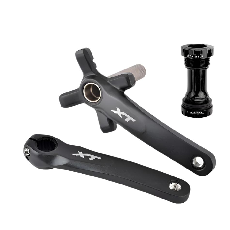 XT Bicycle Crankset 104BCD MTB Bike Crank Chainring Bike 170mm 175mm Black Round Oval 32T 34T 36T 38T Aluminum Alloy with Bottom-WAYBIKER