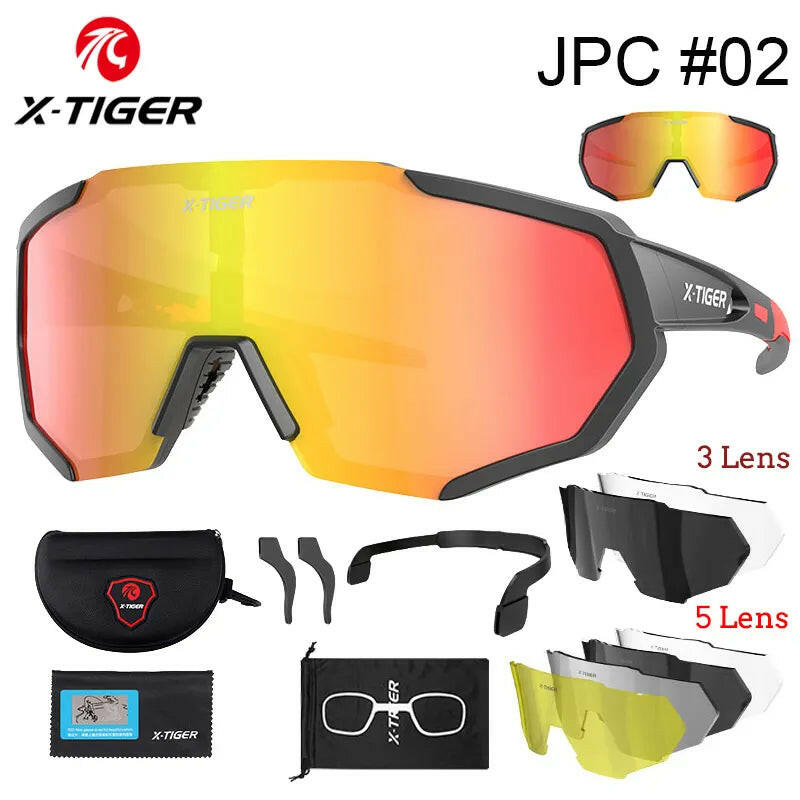 X-TIGER Polarized Lens Cycling Glasses Road Bike Cycling Eyewear Photochromic Sunglasses Sports MTB Mountain Bicycle Goggles-WAYBIKER