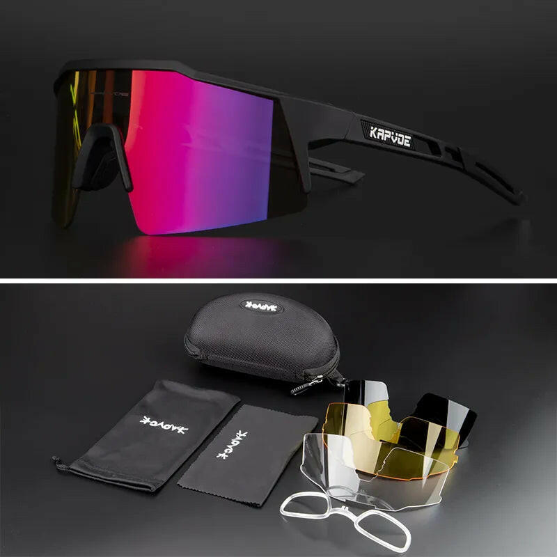 UV400 Sport Eyewear Mountain Bike Sport Cycling Glasses Outdoor Cycling Goggles  Men Cycling Sunglasses MTB Sunglasses 1lens-WAYBIKER