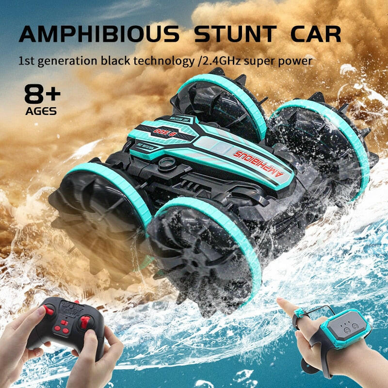 Amphibious RC Car Remote Control Stunt Car Vehicle Double-sided Flip Driving Drift Rc Cars Outdoor Toys for Boys Children's Gift