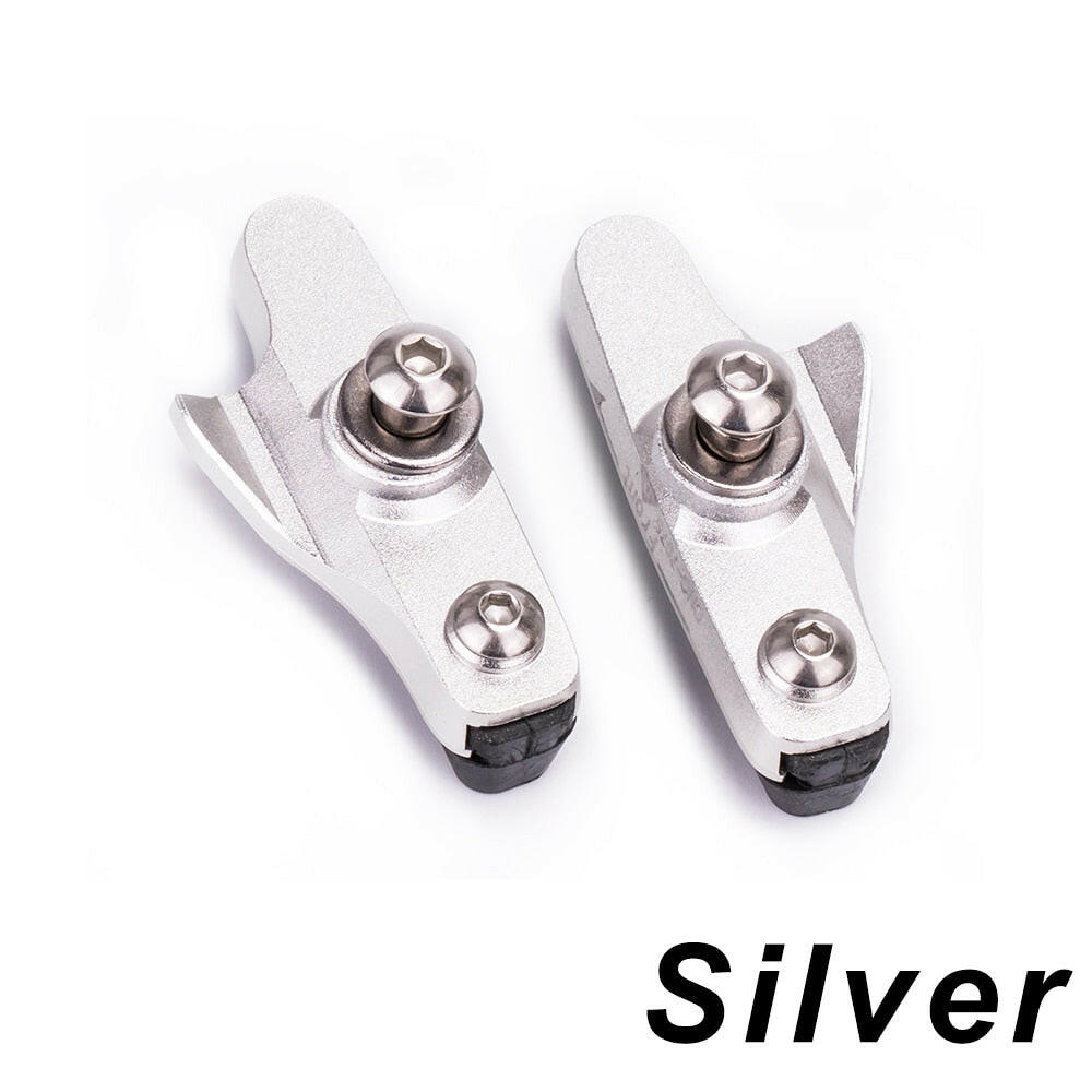 ZTTO Road Bike Brake Pads Rubber Brake Pads MTB Road Brake Block Braking Holder Shoes Cycle Brake Hoof Part V-Brake Holder Shoes-WAYBIKER