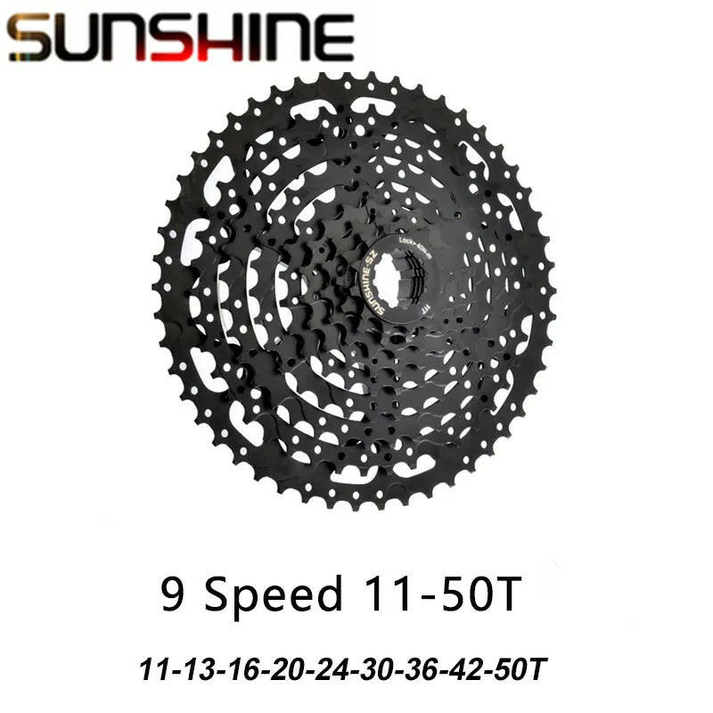 SUNSHINE Black Cassette 8S 9S 10S 11S 12S MTB Bike Road Bicycle Freewheel 11V 12V 42/46/50T 52T for M5100 M6100 SRAM HG Hub-WAYBIKER