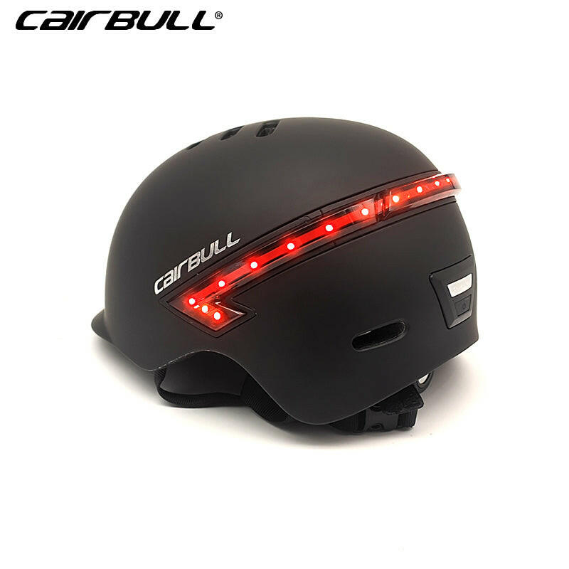 Smart LED Turn Signal Cycle Helmet Road Bike Commute Recreational Riding Streamline Bicycle Helmet Multiple Light Colors
