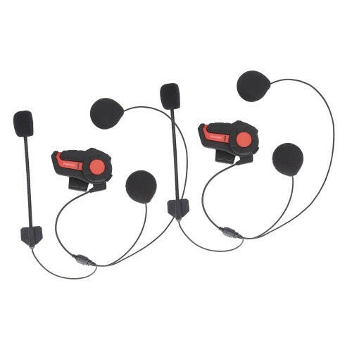 Hysnox HY-01 Motorcycle BT Intercom Helmet Headset 1000M Hands-free Interphone IP66 Waterproof 2 Riders Full Duplex FM Radio for 3 Motorcycle Riders-WAYBIKER