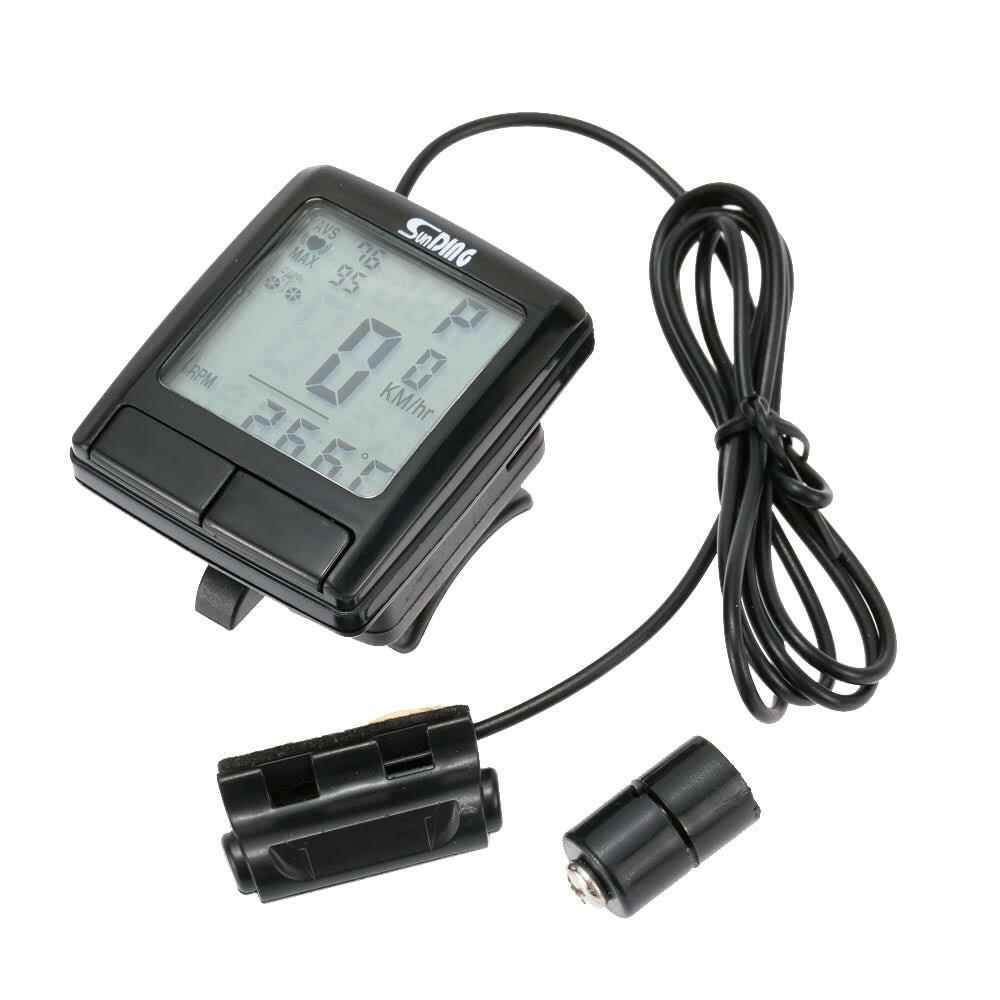 Bike Computer Odometer Bicycle Speedometer with Wireless Heart Rate Monitor Tester
