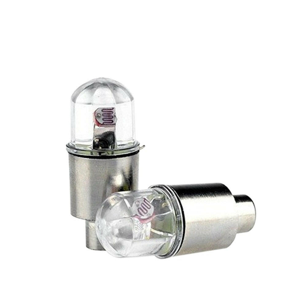 2pcs Led Flash Lamp Tyre Tire Valve Caps Multiple Color Bike Car Motorcycle Wheel Hub Lights Auto Accessories Supplies-WAYBIKER