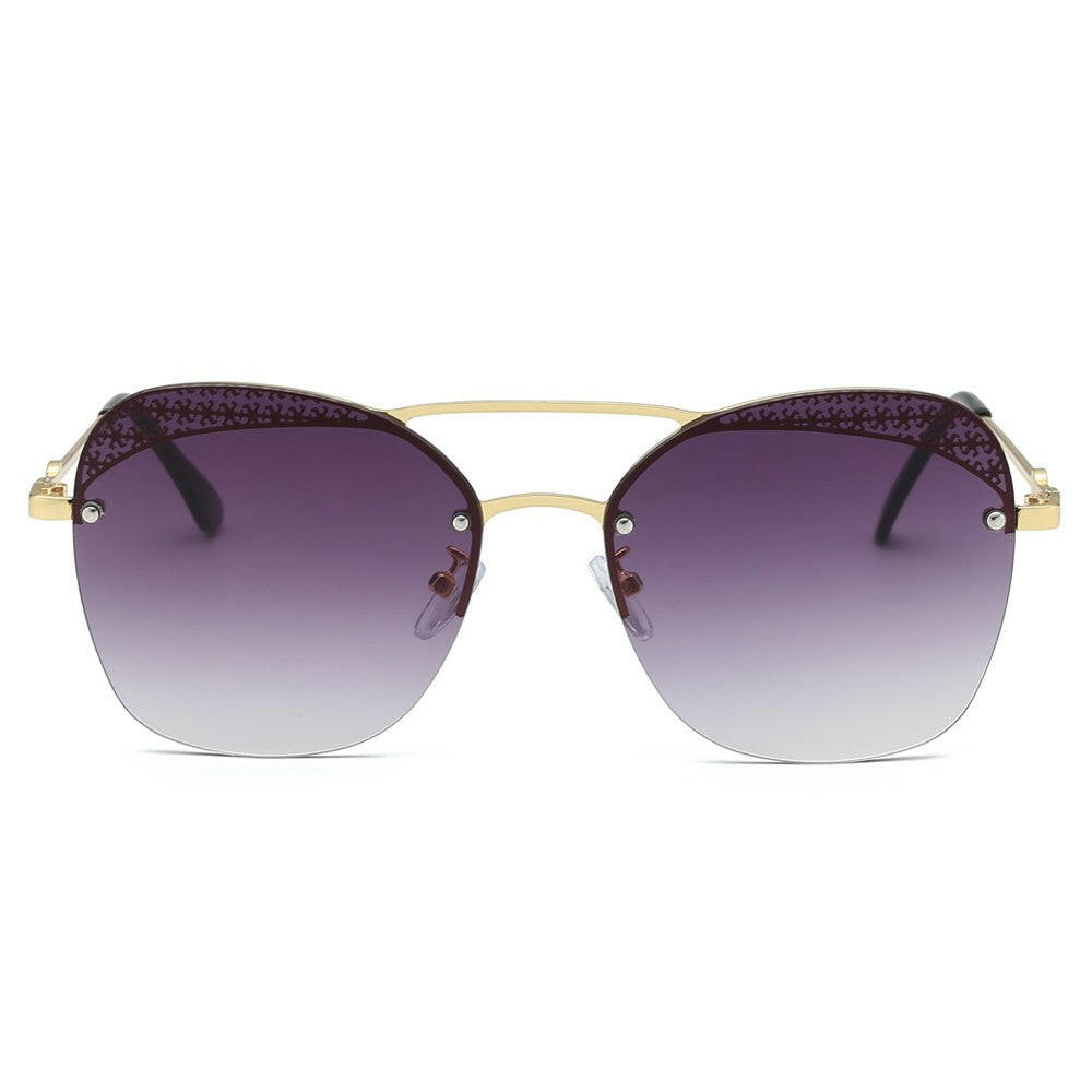 Fashion Unisex Sunglasses Eyewear Eyeglasses Frameless UV 400 Protection Lens Gradient Color Rimless Sun Glasses for Women Men