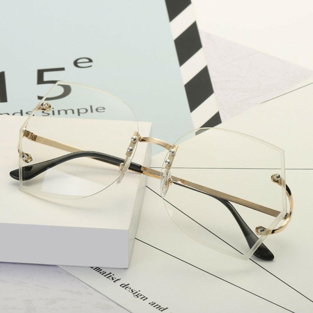 Fashion Ocean Film Sunglasses Eyeglass UV 400 Protection Irregular Lens Sunglasses for Men and Women-WAYBIKER