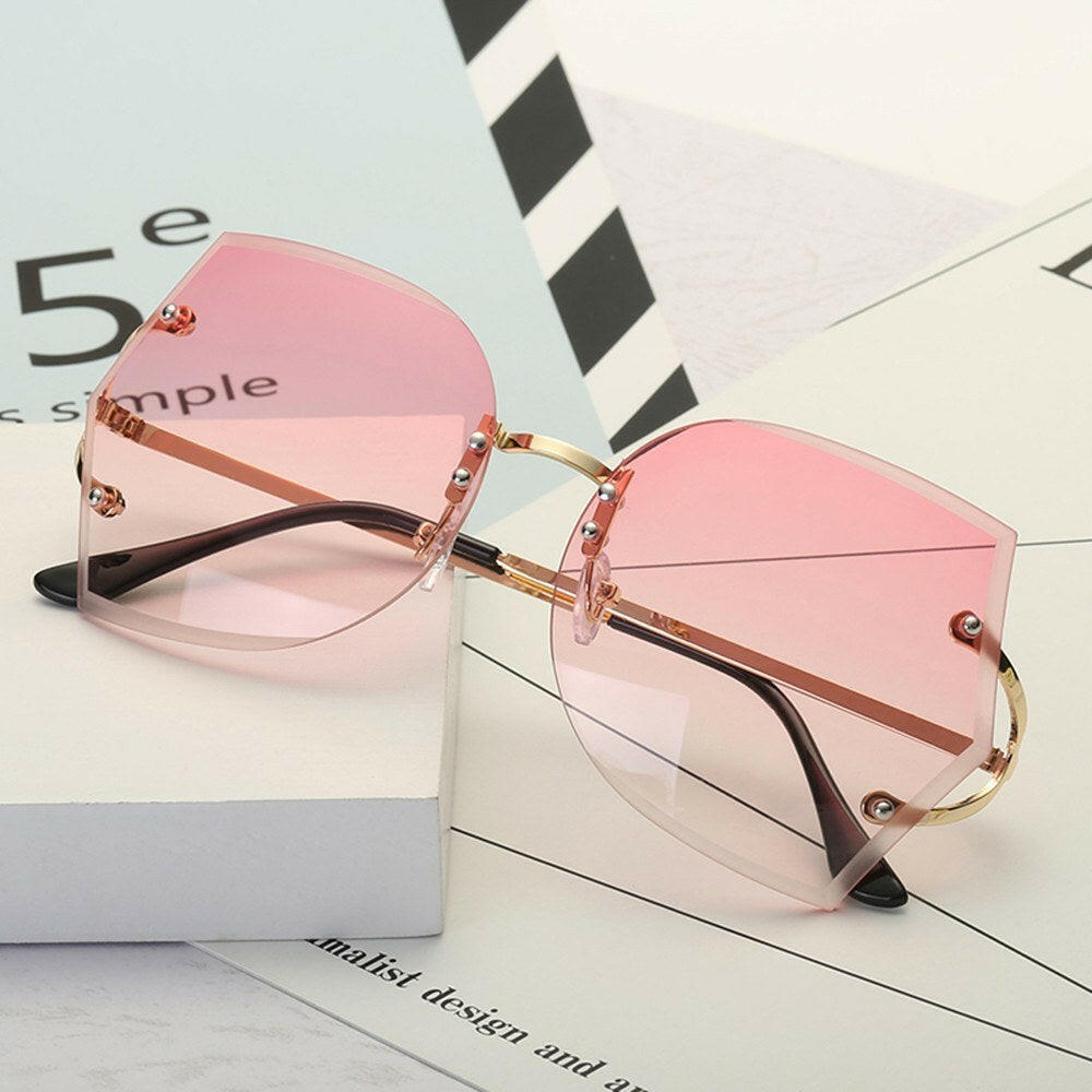 Fashion Ocean Film Sunglasses Eyeglass UV 400 Protection Irregular Lens Sunglasses for Men and Women-WAYBIKER