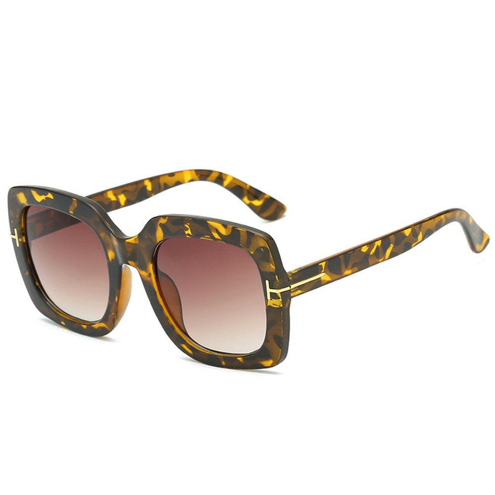 Fashion Women Square Frame Sunglasses UV400 Protection Lens Double Colors Sun Glasses Female Eyewear Shades