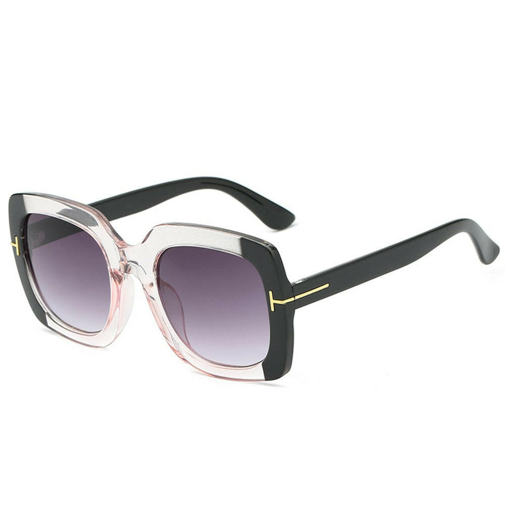 Fashion Women Square Frame Sunglasses UV400 Protection Lens Double Colors Sun Glasses Female Eyewear Shades