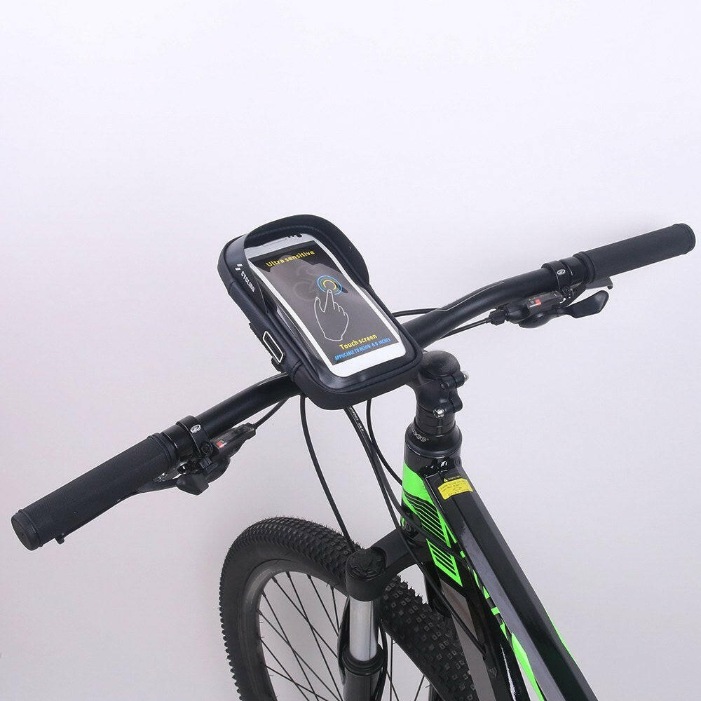 Lixada Waterproof Cycling Bike Bicycle Handlebar Bag Touchscreen Cell Phone Mount Holder Bag for 6.0 Inch Smartphone