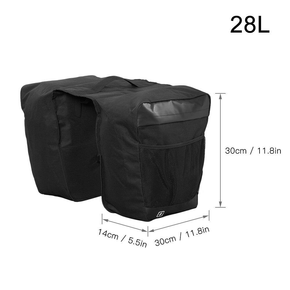 28L Large Capacity Bicycle Trunk Bag Cycling Bike Rear Rack Luggage Grocery Pannier Bag-WAYBIKER