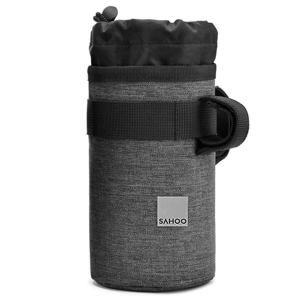 Cycling Insulated Water Bottle Pouch Drawstring Water Bottle Bag Bike Handlebar Bag-WAYBIKER
