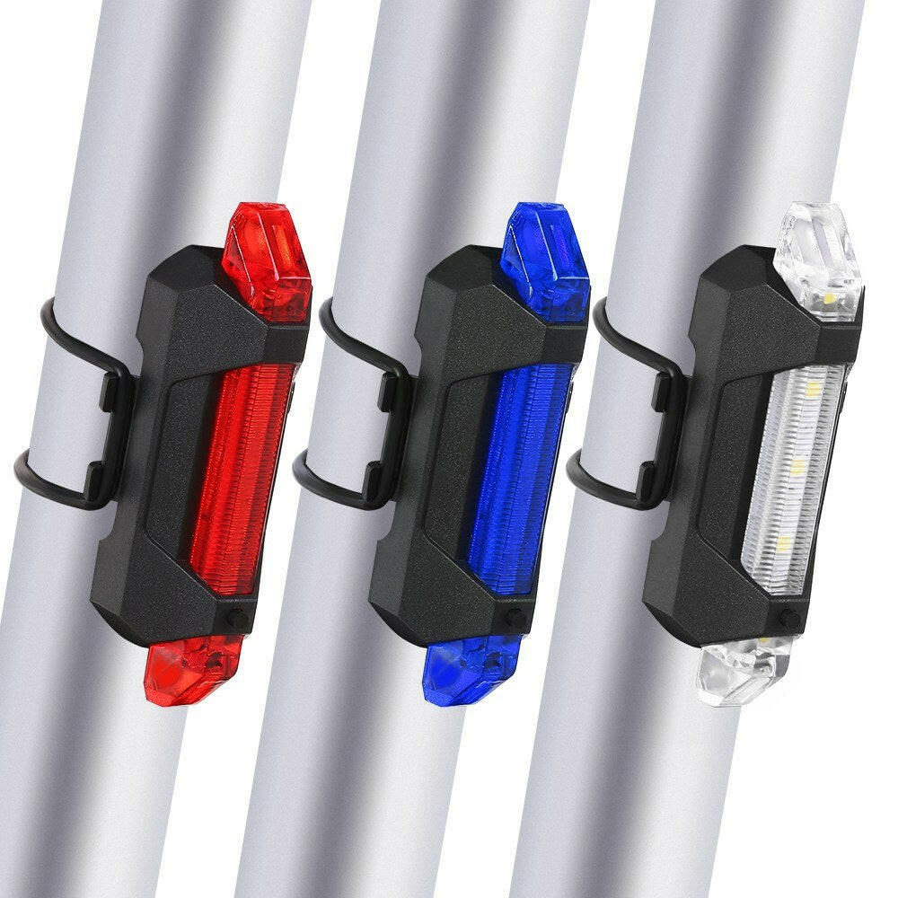 3pcs Super Bright USB Rechargeable Bike Taillight