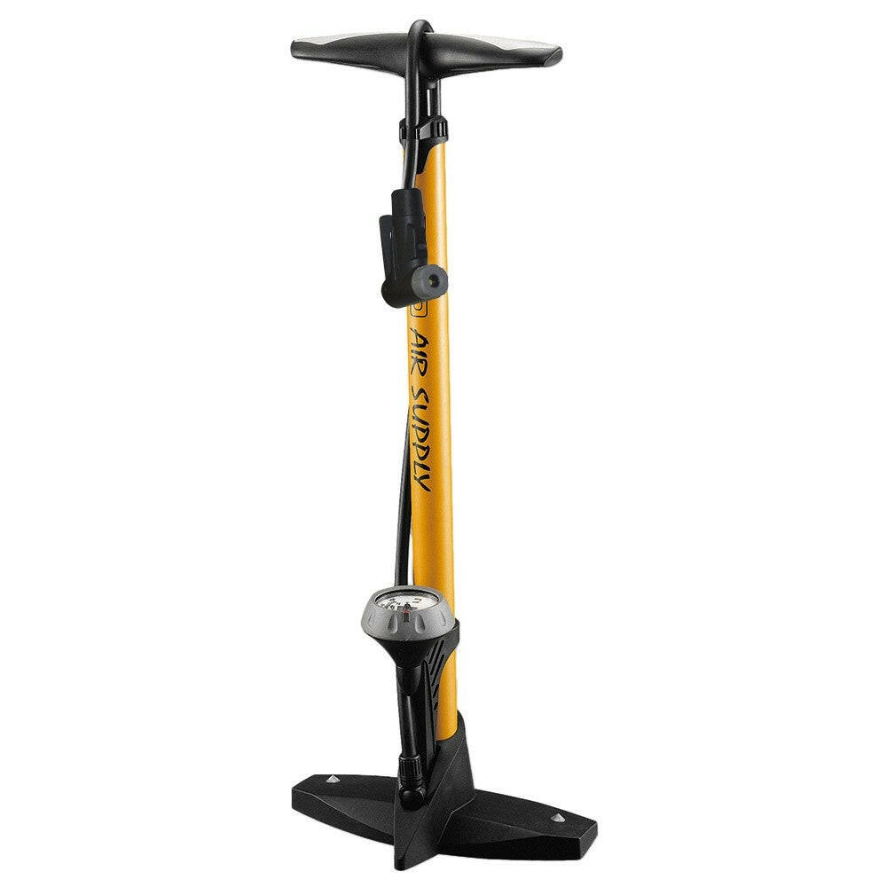 High Pressure Bike Floor Pump 160PSI Bicycle Floor Pump with Pressure Gauge For Presta and Schrader Valve-WAYBIKER