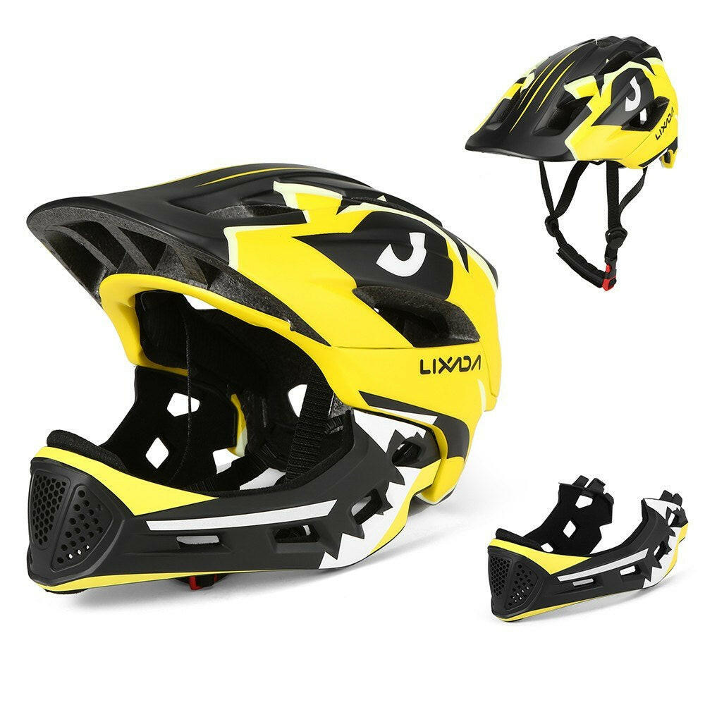 Lixada Kids Detachable Full Face Helmet Children Sports Safety Helmet for Cycling Skateboarding Roller Skating