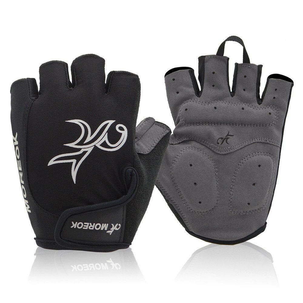 Cycling Gloves Mountain Bike Bicycle Gloves Breathable Shock Absorbing Padded Half Finger Sports Gloves for Men and Women-WAYBIKER