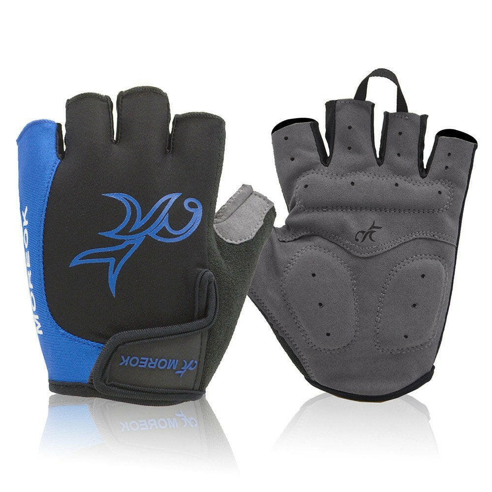 Cycling Gloves Mountain Bike Bicycle Gloves Breathable Shock Absorbing Padded Half Finger Sports Gloves for Men and Women-WAYBIKER