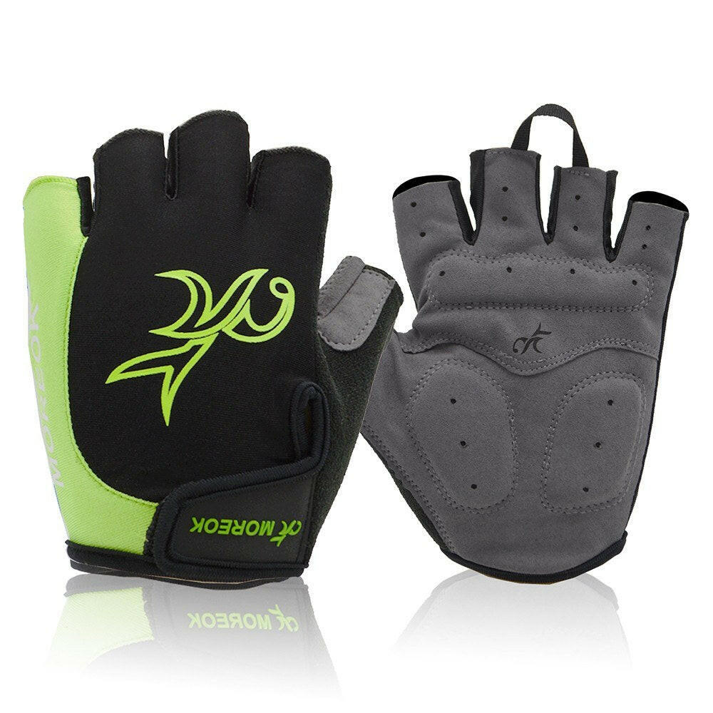 Cycling Gloves Mountain Bike Bicycle Gloves Breathable Shock Absorbing Padded Half Finger Sports Gloves for Men and Women-WAYBIKER