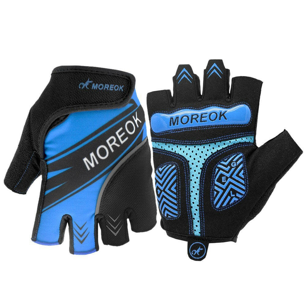 Reflective Summer Cycling Gloves Mountain Bike Bicycle Gloves Shock Absorbing Padded Half Finger Sports Gloves for Men and Women-WAYBIKER