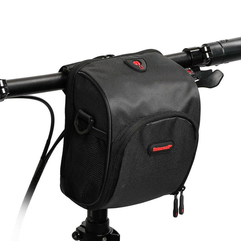Waterproof Bicycle Handlebar Bag Front Bag Bike Cycling Cellphone Holder Bag Pannier Shoulder Bag with Rain Cover and Earphone Jack-WAYBIKER