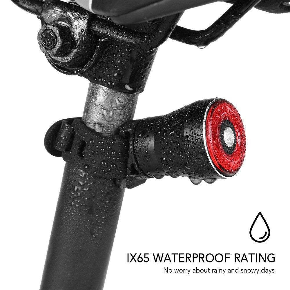 Bike Cycling Rear Light Intelligent Sensor Light Rechargeable Bike Saddle Rear Lamp Auto-off Smart Taillight-WAYBIKER
