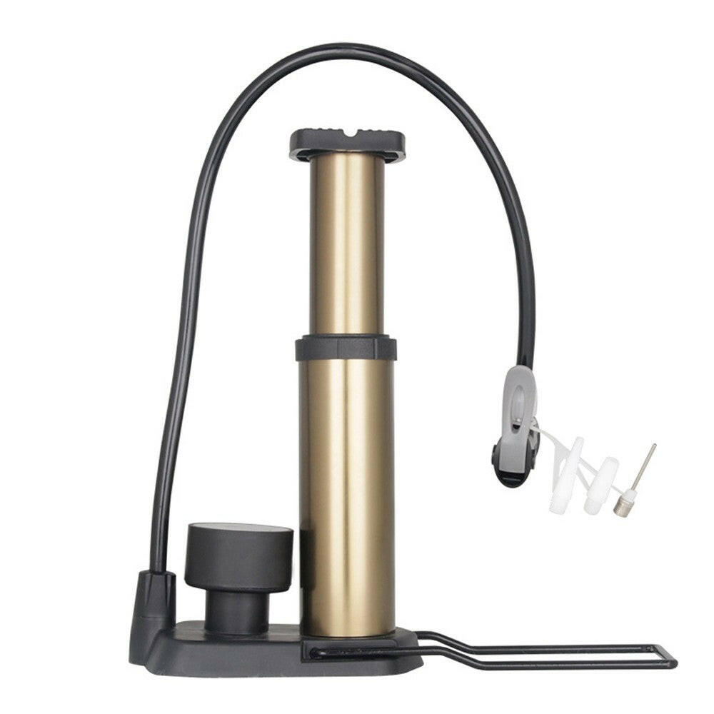 Bicycles Bike Pump Inflator 160PSI Gauge Foot Pedal Portable Floor Air Inflator External Hose Fits Presta Schrader-WAYBIKER
