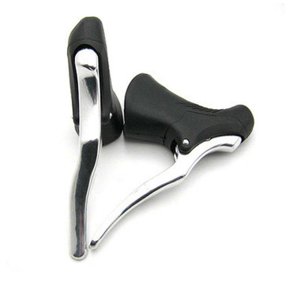 1 Pair Aluminum Alloy Road Bike Drop Bar Brake Levers Anti-slip Cycle Brakes Handle-WAYBIKER