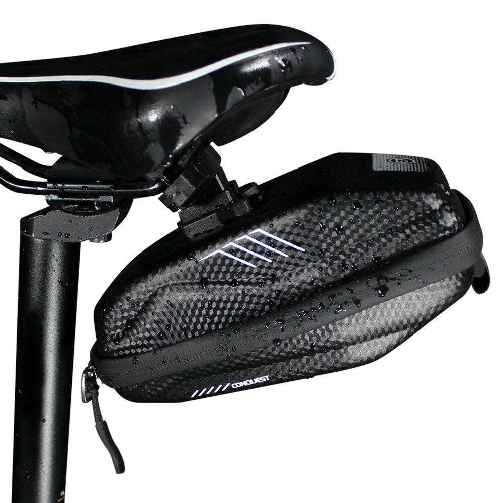 0.8L Bike Saddle Bags Rainproofroof Bicycle Under seat Bag for Mountain Road Bicycles-WAYBIKER