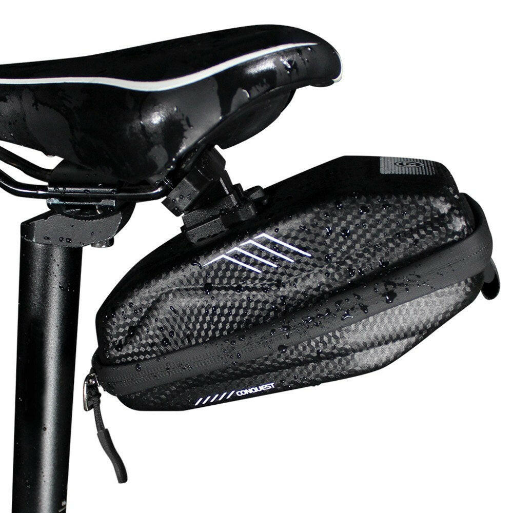 0.8L Bike Saddle Bags Rainproofroof Bicycle Under seat Bag for Mountain Road Bicycles